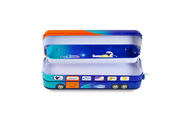 CARTOON CHARACTER CAR DESIGN PENCIL BOX (SET OF 1) - Image 2
