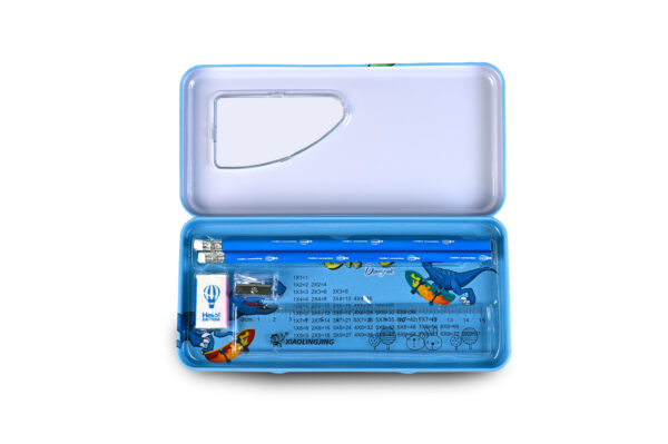 CARTOON THEMED METAL PENCIL BOX SET WITH STATIONERY KIT INCLUDES - Image 3