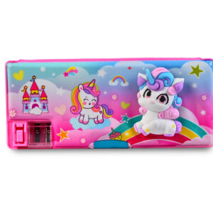 UNICORN MAGNETIC PENCIL BOX WITH DUAL SHARPNER