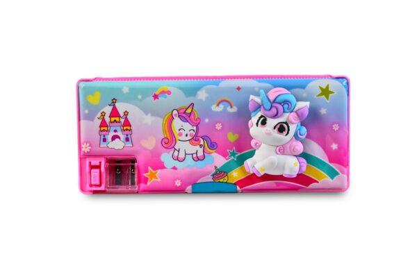 UNICORN MAGNETIC PENCIL BOX WITH DUAL SHARPNER