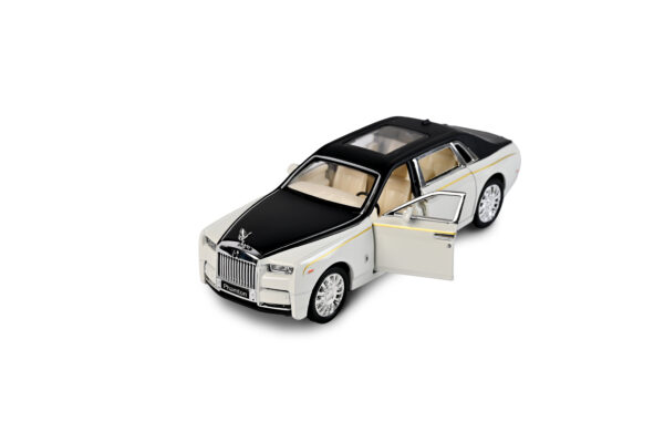 1:32 Scale Rolls-Royce Phantom Diecast Model Car (White & Black) - Image 5