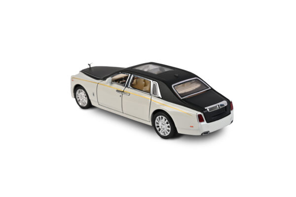 1:32 Scale Rolls-Royce Phantom Diecast Model Car (White & Black) - Image 3
